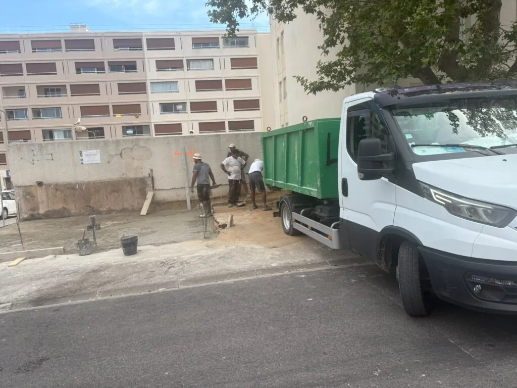 Livraison et rotation sur chantier